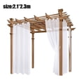 thumbnail image 2 of yulier Rideau d'Extérieur pour Patio, Rideau Semi-Occultant Imperméable d'Extérieur, Rideaux Transparents Lisses Bloquant le Soleil et Offrant de l'Intimité avec Oeillets pour l'Extérieur, 1 Panneau, Blanc, 2 of 9