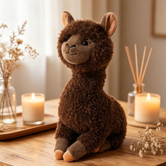 Lisbinx Stuffed Llama Plush Toy for Kids, Soft Polyester Fiber Doll, 30 cm Cute Animal Plushie, Lightweight 150 g, Portable Companion for Play and Decor