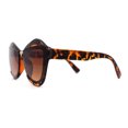 thumbnail image 4 of Womens Angry Eyebrow Line Exposed Lens Cat Eye Sunglasses Tortoise Brown, 4 of 4