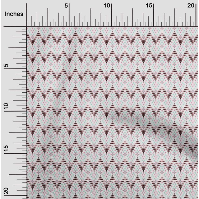 oneOone Viscose Chiffon Fabric Chevron|Triangle & Square Geometric Fabric Prints By Yard 42 Inch Wide
