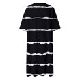 thumbnail image 4 of TJAZFJPA Robes de Designer pour Femmes Mode Féminine Été Style Plage Imprimé Col en V Manches 5/4 Robe Décontractée (1) Grande Taille Robes Blanches pour Femmes Robe Plissée pour Femmes, 4 of 5
