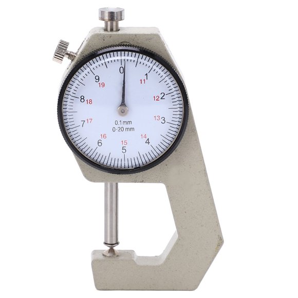Thickness Gauge, Clear Scale Aluminum Housing Wear Resistant Thickness Tester for Cloth Flat Head 0-10mm,Flat Head 0-20mm,Pointed Head 0-10mm,Pointed Head 0-20mm,Curved Tip