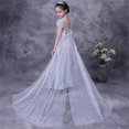 thumbnail image 4 of Robe de Fête des Neiges pour Fille, Robe Reine Elsa, Robe Princesse pour Jeu de Rôle, Robe à Paillettes avec Accessoires, 4 of 6