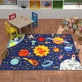 thumbnail image 3 of KC Cubs Playtime Collection Space Safari Road Map Area Rug Educational Learning & Game Area Rug Carpet for Kids and Children Bedrooms and Playroom, 3 of 9