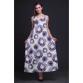 thumbnail image 3 of Bimba Rayon Tie-Dye Ladies Printed Backless Spaghetti Strap Long Maxi Evening Party Dress-Large, 3 of 5