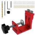 thumbnail image 1 of AMERTEER Ensemble de 78 Pcs de Gabarits à Trous de Poche en Alliage d'Aluminium, Guide de Vis de Poche pour Perceuse, Gabarit de Cheville Durable pour le Travail du Bois, Positionneur de Perçage pour Trous Inclinés, Localisateur de Perçage pour la Menuiserie et le Perçage, 1 of 6