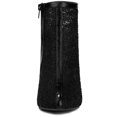 thumbnail image 2 of Unique Bargains Women's Pointed Toe Lace Flower Stiletto Heels Ankle Boots, 2 of 7