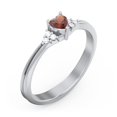 thumbnail image 3 of Birthstone Heart Ring with Shoulder Accents - Garnet (January), 3 of 4
