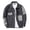 Grey, variant on QHFBli Men's Distressed Denim Jacket Men's Denim Jacket Long Sleeve Collar Shirt Style Hop Outerwear Coat