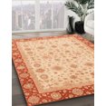 thumbnail image 2 of Ahgly Company Tapis d'Intérieur Carrés Abstraits Orange Vif, Tapis de Zone Abstraits, 6 Pieds Carré, 2 of 6