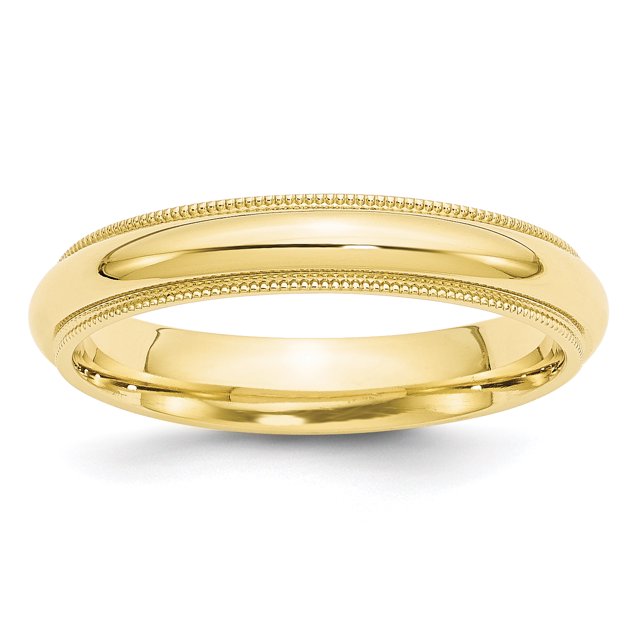 10KY 4mm Milgrain Comfort Fit Band Size 8.5 Size 8.5
