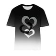 thumbnail image 4 of Dealovy Haut pour Femmes Décontracté T-Shirts à Manches Courtes Été Ample Mignon Tunique à Imprimé Graphique Dégradé, 4 of 4
