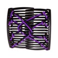 thumbnail image 3 of Pince à Cheveux Magique Extensible pour Femmes, Peignes Doubles pour Chignon, Outils pour Femmes, Violet, 3 of 8