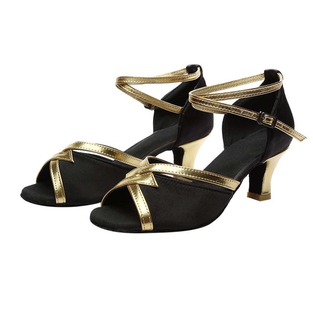 Qertyioot Sandales Femmes Confortables Mode Unie Rumba Valse Bal Chaussures de Danse Latine