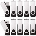 thumbnail image 2 of KEXIN 100 Pack 8 GB Flash Drive Bulk USB Flash Drive Thumb Drive Bundle USB Flash Drives Swivel Design Memory Stick USB 2.0 Black, 2 of 3