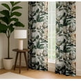 thumbnail image 4 of Vargottam 84 Inch Rod Pocket/Back Tab Cotton Curtains for Windows and Doors- Light Filtering Cotton- Light Filtering Drapes For Doors- Set of 2 Panels, 52"x84"- Peony Botanical Print (Orange), 4 of 8