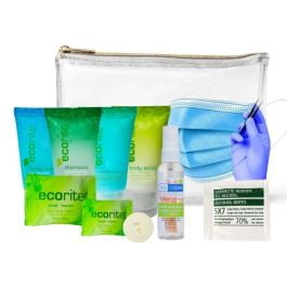 Guest Sanitization Hygiene Kit EcoRite 10 items count in Zipper Vinyl Bag Pack of 4's