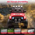 thumbnail image 2 of 12V Electric Kids Ride On Car with Remote Control, Electric Truck with 5MPH Max Speed, Steering Wheel, Accelerator Pedal, Treaded Tires, Music and Story,Ride On Toy for Kids Ages 37-96 Months, 2 of 7