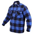 thumbnail image 1 of Rothco Extra Heavyweight Buffalo Plaid Sherpa-lined Flannel Shirts - Blue, X-Large, 1 of 2