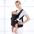 thumbnail image 3 of Baby Carrier Newborn Soft Infant Carrier Sling Wrap Ergonomic Design 4 in 1 Baby Carrier Newborn to Toddler 7-45lbs(3-48 Months)Front and Back Baby Holder Carrier for Men Dad Mom-Black, 3 of 4