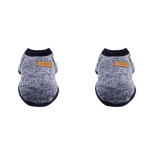 (2-Pack) Rinsvye Pet Dog Puppy Classic Medium Dog Sweaters Sweater Fleece Sweater Clothes Big Dog Clothes Warm Sweater Winter