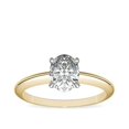 thumbnail image 1 of 1.00 Carat Excellent Oval Cut Natural Diamond Solitaire Beautiful Ring for Girls Solid 18K Yellow Gold Size 11.5, 1 of 6