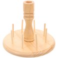 thumbnail image 4 of KAKOWELY Porte-Bobine Porte-Bobine en Bois Support de Fil Support de Fil en Bois Étagère à Fil de Table Organisateur de Fil à Broder6.3"X4.92"X4.92 Pouces, 4 of 4