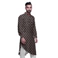thumbnail image 3 of Atasi Kurta Traditionnel en Rayonne Imprimée à Col Mandarin pour Hommes Chemise Décontractée, 3 of 6