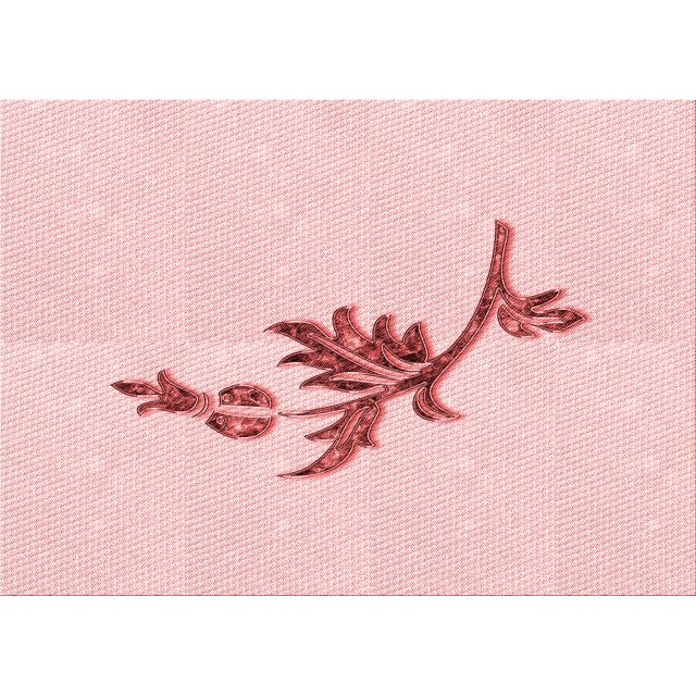 Ahgly Company Machine Washable Indoor Rectangle Transitional Pastel Red Pink Area Rugs, 5' x 7'