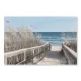 thumbnail image 1 of Bouclair Toile Imprimée Aqua Boardwalk 36 X 24 Po (91,44 X 60,96 cm), 1 of 1