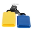 thumbnail image 1 of High and Low Sound Multicolor Cow Bell Percussion Noisemaker Cattlebell Drum Double Mounted Bell Set Accessories , Style C, 1 of 8