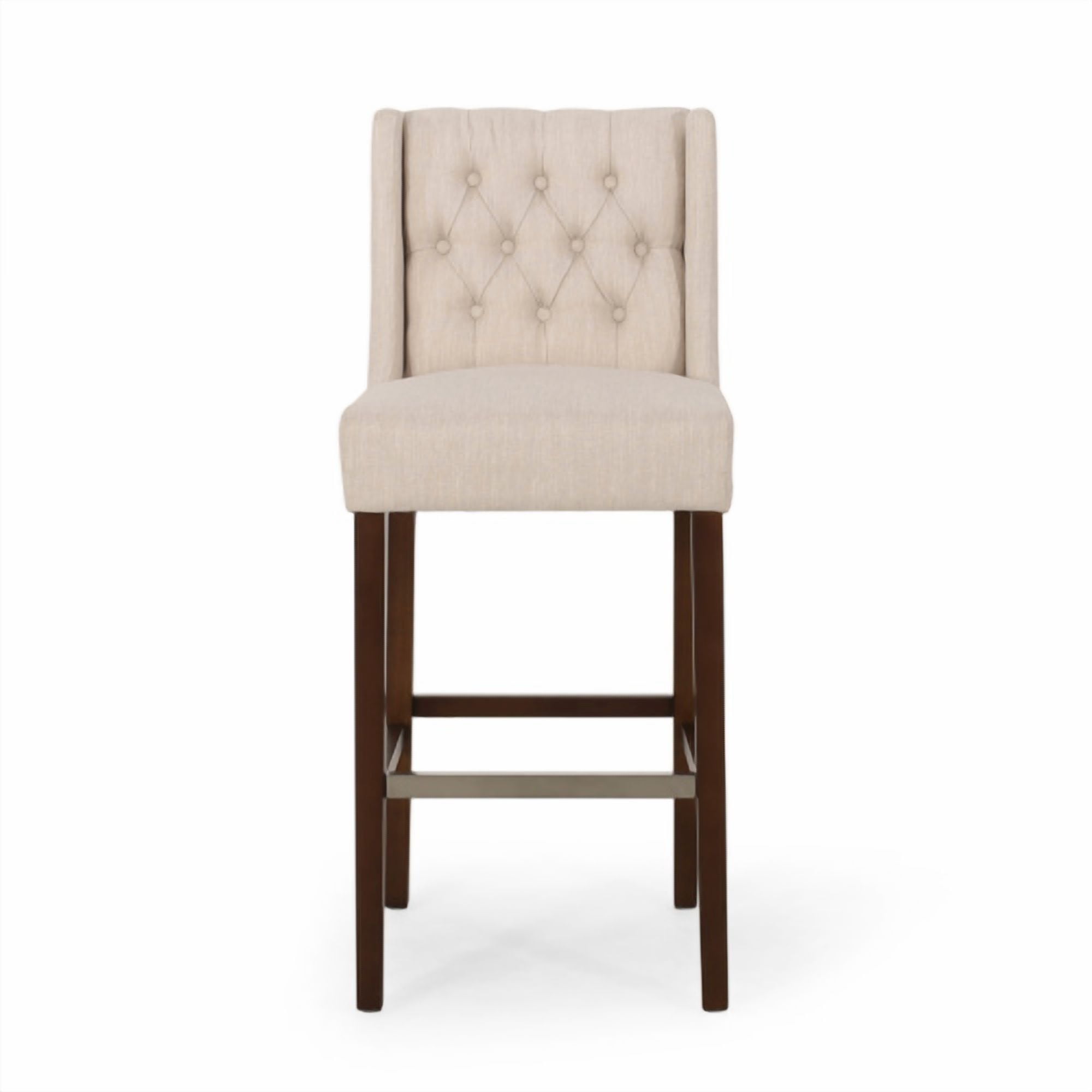 Noble House 30" Height Counter Stool Set of 2 High Density Fabric Seat