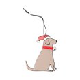 thumbnail image 1 of Pet Dog Christmas Tree Pendants Ornament Wood Hanging Dog Sign, 1 of 8