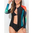 thumbnail image 3 of Charmo Womens Rash Guard Shirt Long Sleeve Raglan Sun Protection Swim Shirt Bathing Suit UPF 50+, 3 of 6