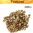 thumbnail image 4 of Wekity M4x4mm Female Thread Knurled Nuts,100PCS Hx5mm OD Brass Threaded Insert Embedment Nuts Hydraulic Welded Joint Injection Molding Assortment Kit for 3D Printing Injection Molding-0621, 4 of 5