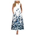 thumbnail image 2 of Robes d'Été pour les Femmes 2023 Causal Ourlet A-Ligne Fluide Mini Robe Blouse, 2 of 5