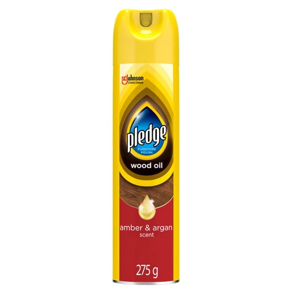 Pledge Furniture Polish and Moisturizing Oil, Amber and Argan Scent