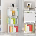 thumbnail image 3 of Bingirl 3-Tier Rotating 360 Display Bookcase Storage Rack for and Adults - Corner Spinning Book Shelf for Small Spaces - White Wood Revolving Bookcase Organizer for Bedroom or Living Room, 3 of 7