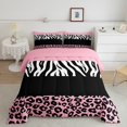 thumbnail image 1 of Erosebridal Grey Cheetah Print Comforter Sets King Size, Rustic Animals Comforters & Duvets, Zebra Room Decor, Reversible 3pcs, 1 of 7