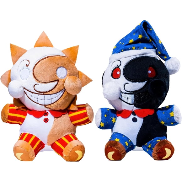 New Sundrop Plush, Security Breach Plush, Sun and Moon Plushies, Clown Figure Cartoon Plush for Boy Girl Plush Gift.