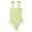 Green, variant on XZNGL Beach Swimsuit for Women, High-Cut Solid Color One-Piece with Adjustable Shoulder Straps and Removable Chest Pads, Summer Swimwear