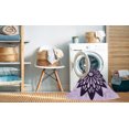 thumbnail image 2 of Ahgly Company Tapis d'Intérieur Lavable en Machine Carré Transitionnel Fleur Rose, 5 Pieds Carré, 2 of 7