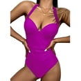 thumbnail image 1 of Birdeem Maillot de Bain Femme Aguichant Uni Taille Haute, 1 of 1