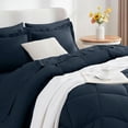 thumbnail image 1 of Sleepdown 7-Piece Queen Bed in a Bag, Navy Bedding Set with Comforter Sets Queen, 1 of 7