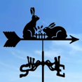 thumbnail image 3 of ziyahi Metal Weather Vane for Farm Home for Outdoor farm iron home rabbit Garden Rabbit Shaped Retro, 3 of 8