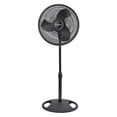 thumbnail image 2 of Lasko 16 Inch Oscillating 3 Speed Adjustable Pedestal Stand Fan Black (2 Pack), 2 of 5