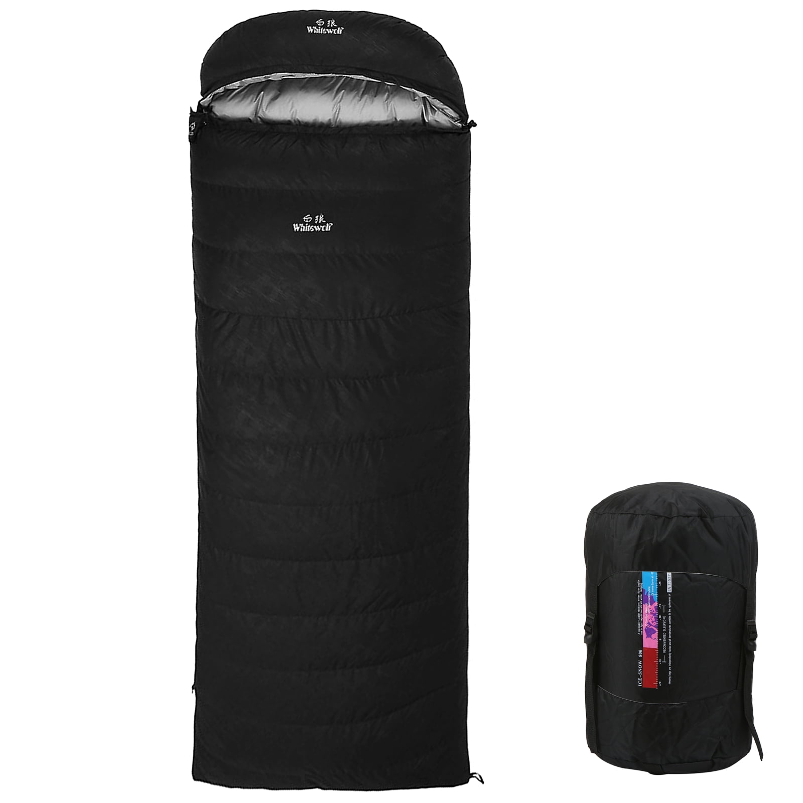 eccomum 95% White Goose Down Lightweight Sleeping Bag 210x80cm with Compression Sack for Backpacking Camping Hiking Traveling