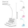 thumbnail image 5 of AMERTEER Lampe de Lecture de Table Lampe de Chevet Lampe de Bureau LED Rechargeable pour Rangement de Papeterie Protection des Yeux (Blanc Type 1), 5 of 5