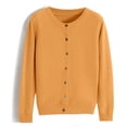 thumbnail image 4 of Cardigan pour Femmes Chandail Classique Chandail pour Femmes Col Ras du Cou à Boutons Cardigan à Manches Courtes Tricoté Ouvert à l'Avant, 4 of 4