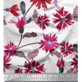 thumbnail image 1 of Soimoi polyester Crepe Fabric Leaves & Aster Flower Printed Fabric 1 Yard 42 Inch Wide, 1 of 3